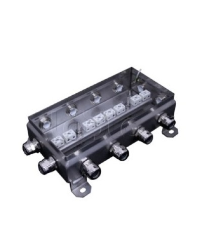 Коробка монтажная огнестойкая Гефест КМ-О (16к*6,0)-IP66 1224нерж, 12 вводов 123х240х60 в Симферополе Распределительные коробки Pintop.ru