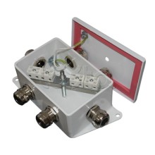 Коробка монтажная огнестойкая Гефест КМ-О (6к*6,0)-IP66-d, шесть вводов 120х80х68