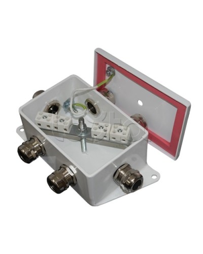 Коробка монтажная огнестойкая Гефест КМ-О (8к)-IP66-d, два ввода 120х80х68 в Симферополе Распределительные коробки Pintop.ru