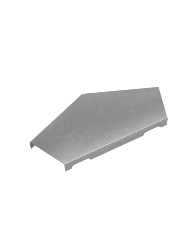 Крышка горизонтального угла 45 гр. 50 мм ПЛЮС INOX304 КМ-Профиль (KGLplus45-50 INOX304) в Симферополе Аксессуары для лотков Pintop.ru