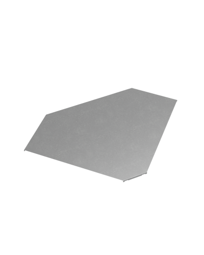 Крышка горизонтального угла 90 гр. 600 мм ПЛЮС INOX304 КМ-Профиль (KGLplus90-600 INOX304) в Симферополе Аксессуары для лотков Pintop.ru