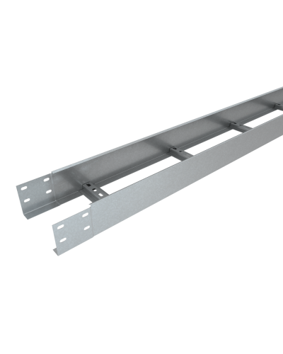 Лоток лестничный 100х200х1,2 L2000 мм Быстрый монтаж HD85 КМ-профиль (LLS100-200-1.2-2000 HD85) в Симферополе Кабельные лотки Pintop.ru