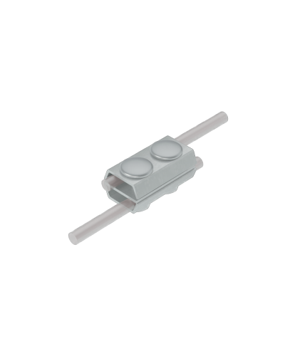 Параллельный соединитель прутка Ø 5-8 мм двойной INOX304 КМ-Профиль (2PS-D5-8 INOX304) в Симферополе Монтажные материалы Pintop.ru