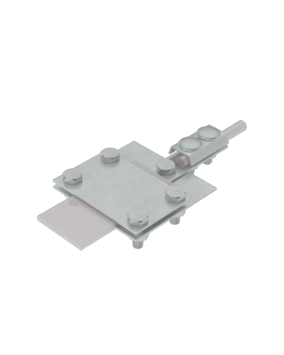 Универсальный контрольный соединитель полоса до 40 мм пруток Ø 5-8 мм INOX304 КМ-Профиль (UKS-B40-D5-8 INOX304) в Симферополе Аксессуары для лотков Pintop.ru