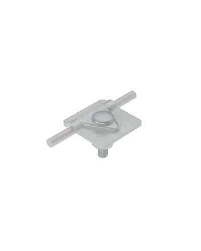 Универсальный соединитель для прутка Ø 5-10 мм с 1 пластиной 40х40 мм CU КМ-Профиль (USM-D5-10 CU) в Симферополе Аксессуары для лотков Pintop.ru