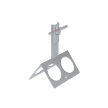 Коньковый держатель зажимной с широким основанием для прутка Ø 5-8 мм H80 мм CU КМ-Профиль (BKDZ-H80-D5-8 CU)