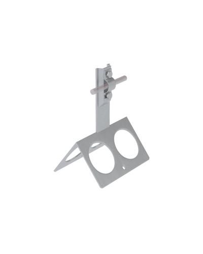 Коньковый держатель болтовой с широким основанием для прутка Ø 5-10 мм H100 мм CU КМ-Профиль (BKDB-H100-D5-10 CU) в Симферополе Монтажные материалы Pintop.ru