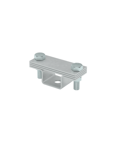 Универсальный держатель на мостовой опоре для полосы до 40 мм с 3 пластинами КМ-профиль (UDMO3-B40) в Симферополе Монтажные материалы Pintop.ru