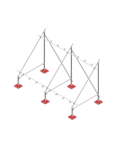 Опорная конструкция для установки нескольких солнечных панелей/коллекторов TECHNORAPTOR FOOT КМ-профиль (KM-TR-F-SSfMMPI-C) в Симферополе Системы видеонаблюдения Pintop.ru