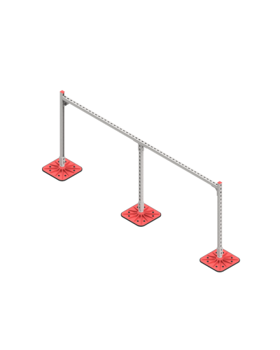 Опорная конструкция для горизонтальных прямоугольных воздуховодов и металлических лотков кабеленесущих систем TECHNORAPTOR FOOT 2500х1000 HD КМ-профиль (KM-TR-F-SSHRAD-2500-1000 HD) в Симферополе Системы видеонаблюдения Pintop.ru