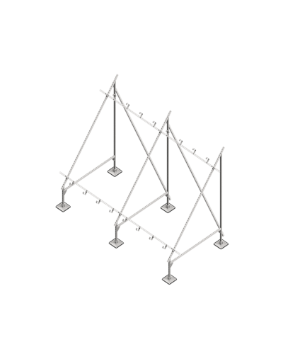 Опорная конструкция для установки нескольких солнечных панелей/коллекторов TECHNORAPTOR STEELFOOT HD КМ-профиль (KM-TR-STF-SSfMMPI-C HD) в Симферополе Системы видеонаблюдения Pintop.ru