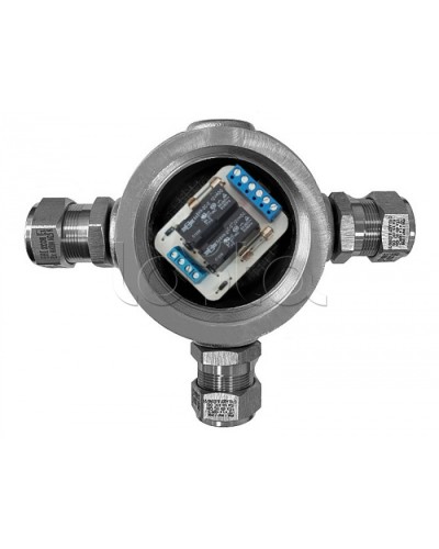 Магнито-Контакт УК-ВК-Ех-24 АЯКС Т, с тремя кабельными вводами ВН25 в Симферополе Комутационные взрывозащищенные коробки Pintop.ru