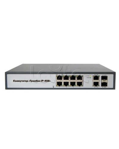 Коммутатор Тромбон IP-К08 в Симферополе Система оповещения и трансляции Pintop.ru
