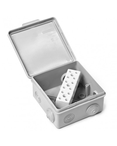 Коробка монтажная огнестойкая пластиковая герметичная КМОПГ (6к х10 мм) 100х100х50 IP54 ПожТехКабель (071-006) в Симферополе Распределительные коробки Pintop.ru