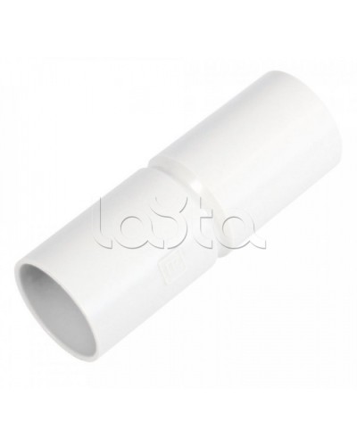Патрубок-муфта белая д25 (40шт/480шт уп/кор) Промрукав (PR.01725б) в Симферополе Повороты, муфты, тройники Pintop.ru