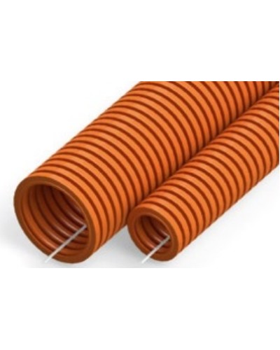 Труба гофрированная ПНД тяжёлая 750 Н безгалогенная (HF) оранжевая с/з д20 (100м/4800м уп/пал) Промрукав (PR02.0033) в Симферополе Труба гофрированная Pintop.ru