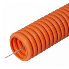 Труба гофрированная ПНД лёгкая 350 Н безгалогенная (HF) оранжевая с/з д16 (100м/5500м уп/пал) Промрукав (PR.021661)