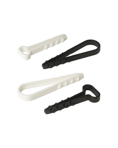 Дюбель-хомут для плоского кабеля 5-10 мм черный (10шт) Промрукав (PR08.6958) в Симферополе Крепеж: Дюбели, шурупы, саморезы Pintop.ru