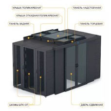 Крыша откидная поликарбонат 600 × 1030 ЭМаг 12/24В для шкафа ШТК-СП-×.6.× ЦМО ЦОД-СП-КОП-НО-600.1030-9005