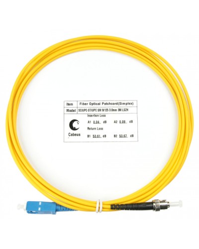 Шнур оптический simplex SC-ST 9/125 sm 3м LSZH Cabeus FOP(s)-9-SC-ST-3m в Симферополе Патч-корды оптические Pintop.ru