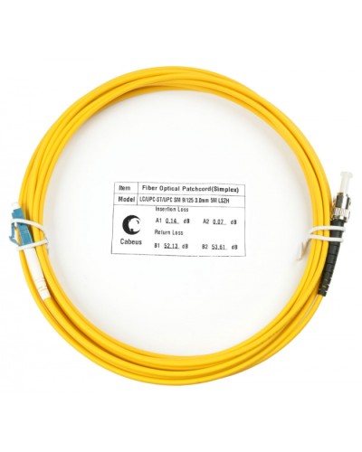 Шнур оптический simplex LC-ST 9/125 sm 15м LSZH Cabeus FOP(s)-9-LC-ST-15m в Симферополе Патч-корды оптические Pintop.ru