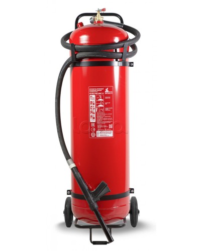 Огнетушитель ПОЖТЕХНИКА ОП-100(з) МИГ на тележке с перекрывным стволом (10А, 233В-2, С, Е) (баллон 125л., ОТВ-100кг) в Симферополе Огнетушители Pintop.ru