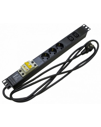 Блок розеток Hyperline SHE19-3SH-2IEC-B-2.5EU в Симферополе Блоки розеток Pintop.ru