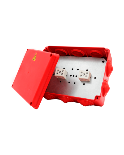 Коробка распределительная огнестойкая КРОПС-П6, IP55, габаритные размеры 240х195х90 мм, для кабелей сечением до 4 мм2, 40 клемм КМ-Профиль (FRJB-KM-P6-4-40-КРОПС-IP55) в Симферополе Распределительные коробки Pintop.ru