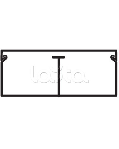 Миниканал TMC 40/2x17 с перегородкой DKC 00305 в Симферополе Кабель-канал Pintop.ru