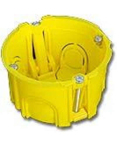 Коробка подрозеточная в стену для суппорта 45x45, желтая TWT TWT-BX45x45-YL в Симферополе Распределительные коробки Pintop.ru
