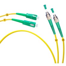 Шнур оптический duplex FC/APC-SC/APC 9/125 sm 1,5м LSZH Cabeus FOP(d)-9-FC/APC-SC/APC-1,5m