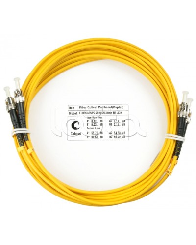 Шнур оптический duplex ST-ST 9/125 sm 7м LSZH Cabeus FOP(d)-9-ST-ST-7m в Симферополе Патч-корды оптические Pintop.ru