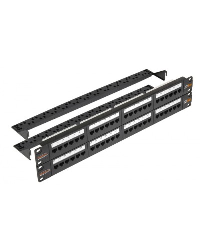 Патч-панель 19, 2U, 48xRJ45 NIKOMAX (NMC-RP48UD2-2U-BK) в Симферополе Патч панель Pintop.ru