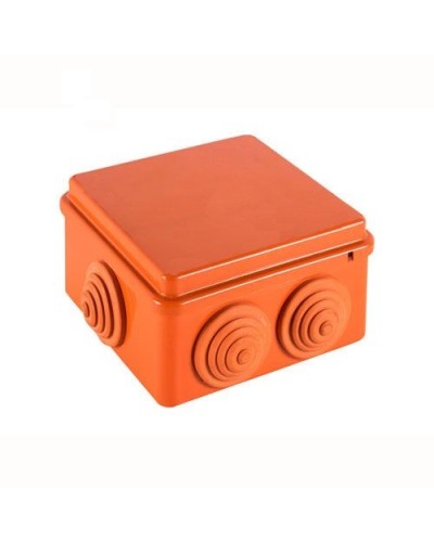 JBS100 Коробка огн. E110, о/п 100х100х55мм, без галогена, 6 вых., IP55, 10P, (0,15-2,5 мм2), цвет оранж. Экопласт (43427HF) в Симферополе Распределительные коробки Pintop.ru