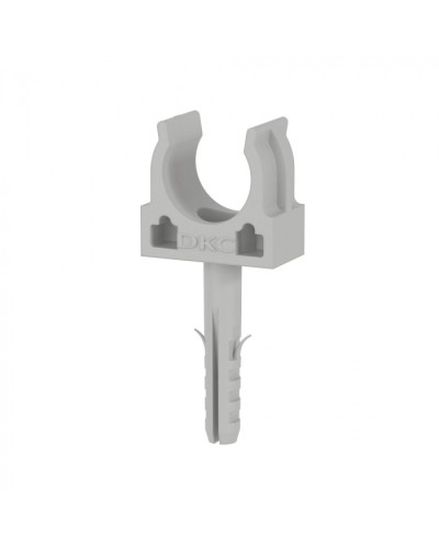 Держатель с защёлкой и дюбелем, в комплекте с винтом розница D16 (100 шт/уп) DKC (51316R) в Симферополе Держатели, клипсы, скобы Pintop.ru