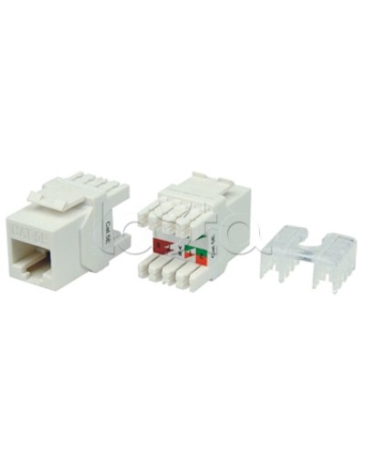 Вставка Keystone Jack RJ-45(8P8C) Hyperline KJ8-8P8C-C5e-180-WH в Симферополе Модули Keystone Pintop.ru