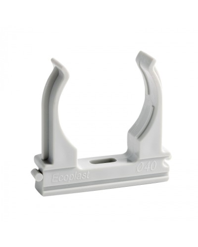 CF40G Держатель (клипса), без галогена, для труб D40мм (10шт) Экопласт (41740-10HF) в Симферополе Держатели, клипсы, скобы Pintop.ru