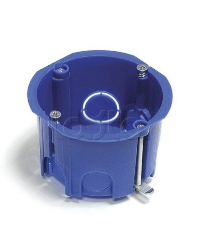 Коробка установочная D60x40мм со стык. ушками межцентр. 71мм, IP20, синий Экопласт 44661 в Симферополе Распределительные коробки Pintop.ru