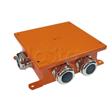 SMB120 Коробка металлическая, огн. E-110,о/п 120х120х60, 4 метал. гермоввода, IP66, 3P, (2,5-25 мм2), цвет оранж. Экопласт (56504)
