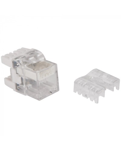 Модуль Keystone, RJ45, кат.5E, UTP, 180 градусов, с индикатором, белый LANMASTER LAN-OKi45U5E/180 в Симферополе Коннекторы Pintop.ru