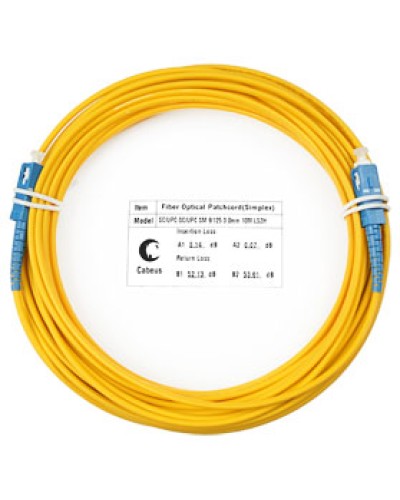 Патч-корд волоконно-оптический (шнур) SM 9/125 simplex SC-SC LSZH (10м) Cabeus FOP(s)-9-SC-SC-10m в Симферополе Патч-корды оптические Pintop.ru