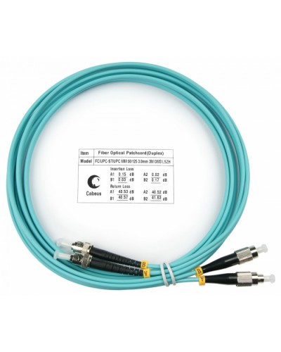 Шнур оптический duplex FC-ST 50/125 mm OM3 3м LSZH Cabeus FOP-50-FC-ST-3m в Симферополе Патч-корды и пигтейлы Pintop.ru