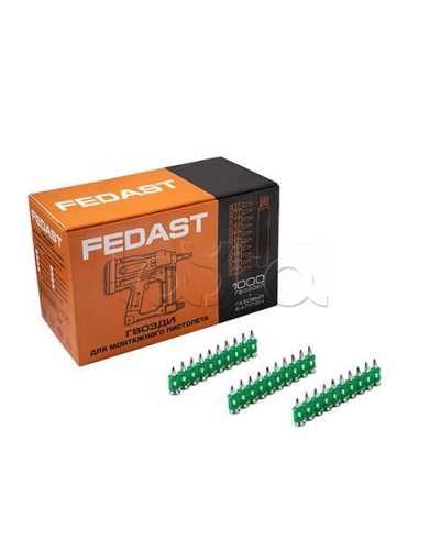 Гвозди 3.0*32 мм усиленные для монтажного пистолета (1000 шт/уп) FEDAST fd3032eg в Симферополе Крепеж: Дюбели, шурупы, саморезы Pintop.ru