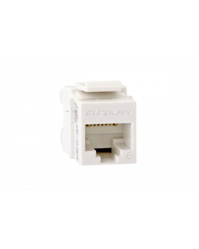 Вставка Keystone RJ45, кат. 6, неэкран. Eurolan (16B-U6-03WT) в Симферополе Коннекторы Pintop.ru