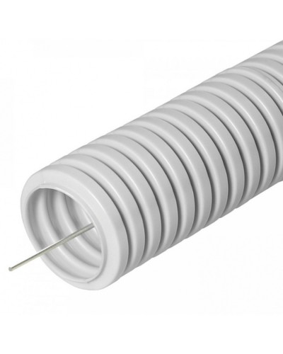 Труба гофрированная ПВХ легкая 350 Н серая с/з д32 (10м/уп) Промрукав (PR.013231М10) в Симферополе Труба гофрированная Pintop.ru