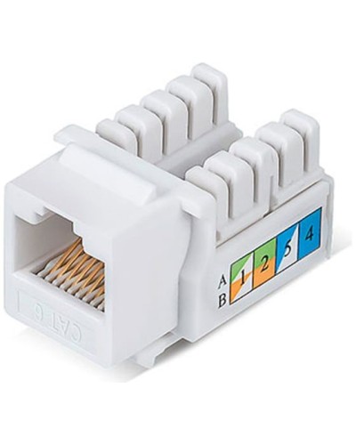 Модуль Keystone Jack RJ-45(8P8C), UTP неэкранированный, CAT 6, тип 90 градусов, белый REXANT PRO 02-0254 в Симферополе Модули Keystone Pintop.ru