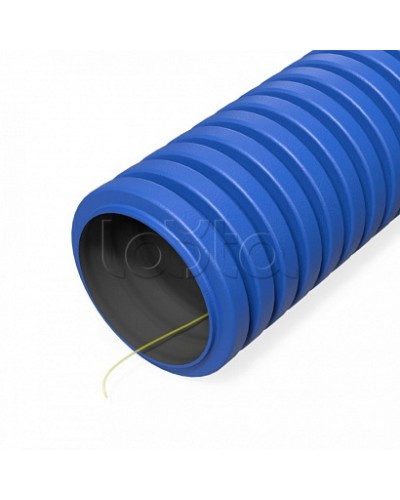 Труба гофрированная двустенная ПНД гибкая тип 750 (SN49) с/з синяя d40 мм (150м/уп) Промрукав (PR15.0286) в Симферополе Труба гофрированная Pintop.ru