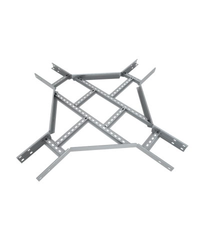 Х-разветвитель лестничный 50х100х1,2 мм Быстрый монтаж КМ-Профиль (LXDS50-100-1.2) в Симферополе Аксессуары для лотков Pintop.ru