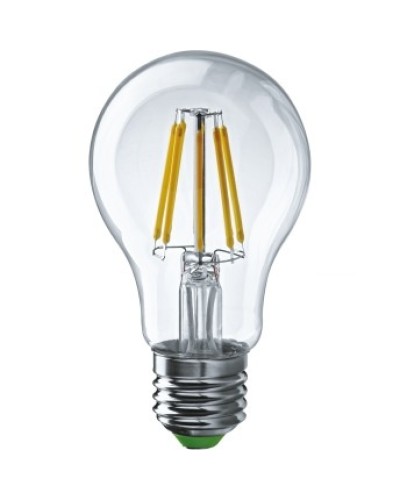 Лампа светодиодная LED 6Вт,220В, Е27 (теплый) FILAMENT Navigator NLL-F-A60-6-230-2.7K-E27 в Симферополе Светильники Pintop.ru