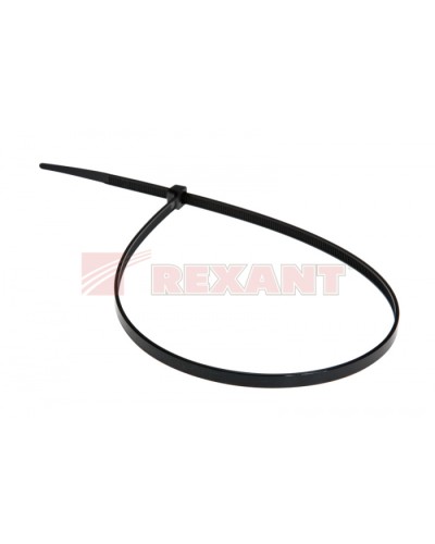 Хомут-стяжка нейлоновый 5х450 мм чёрный (100шт/уп) REXANT 07-0451-5 в Симферополе Стяжки-хомуты Pintop.ru